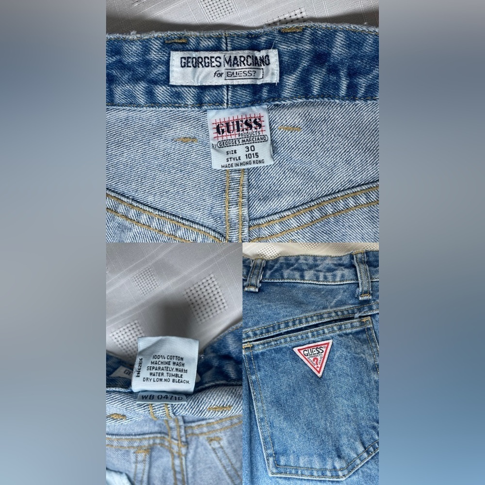 Vintage GUESS Georges Marciano High Waist Jeans w/ Ankle Zippers Sz 30 USA Made - Picture 16 of 16